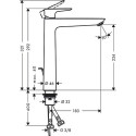 Washbasin mixer with bottom valve HANSGROHE Talis E 240, 71716340