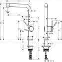 Kitchen (sink) faucet HANSGROHE Talis M54, 72840800
