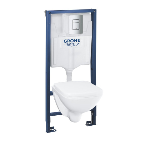 Potinkinis tualetiraami GROHE Rapid SL Solido 4 in 1 + riputatav tualett pehme sulgemise kaanega