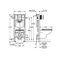 Potinkinis tualetiraami GROHE Rapid SL Solido 4 in 1 + riputatav tualett pehme sulgemise kaanega