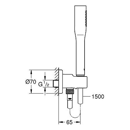 Rangiku dušikomplekt GROHE Euphoria Cosmopolitan Stick 1jet, 26404000