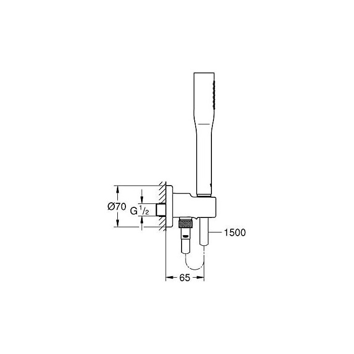 Набор ручного душа с водоотводом GROHE Euphoria Cosmopolitan Stick 1jet, 26404000