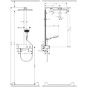 Thermostatic rain shower system HANSGROHE Rainfinity 360 Shower pipes 1jet, 26853700