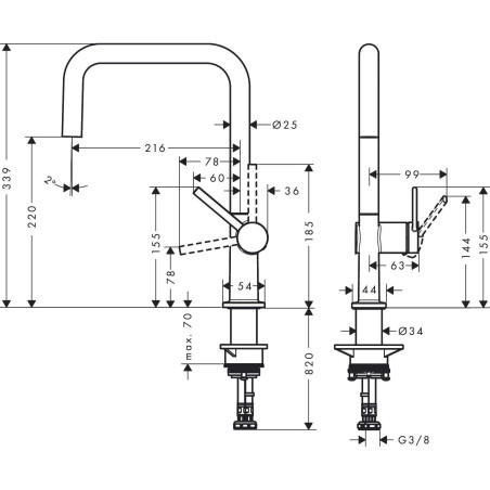 Kitchen (sink) faucet HANSGROHE Talis M54, 72806000