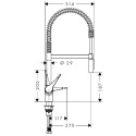 Кухонный (раковинный) смеситель HANSGROHE Cento XXL Semi-Pro 2jet, 14806000