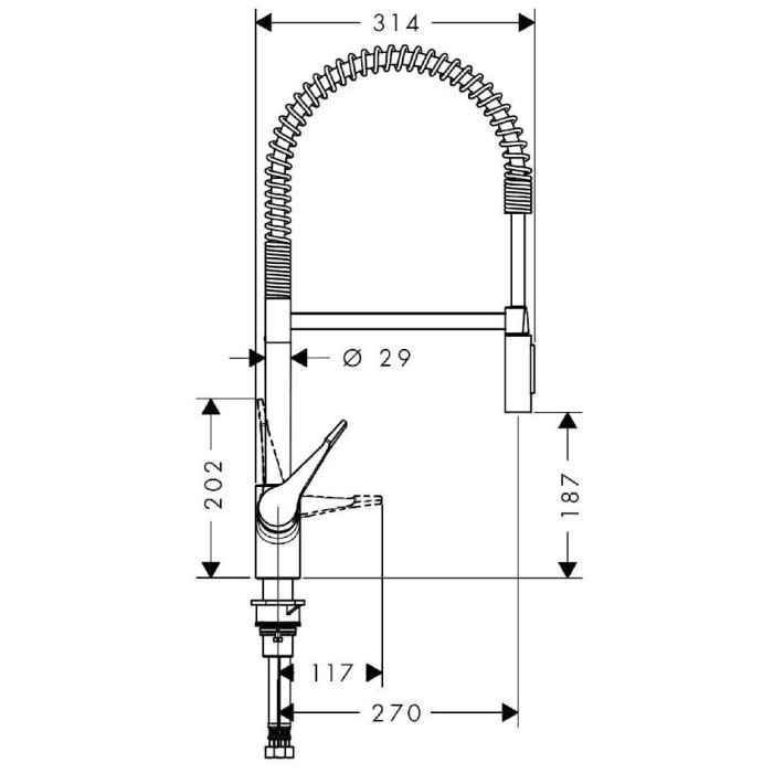 Kitchen (sink) faucet HANSGROHE Cento XXL Semi-Pro 2jet, 14806000