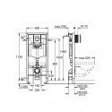 GROHE Solido concealed WC frame with black Even button, gasket with fittings (4 in 1) + LAUFEN Rimless wall-mounted unit s