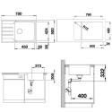 Roostevabast terasest kraanikauss BLANCO Lemis XL 6S-IF Compact, 525111