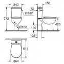 Устанавливаемый унитаз GROHE Bau Ceramic Rimless с мягким закрыванием крышки, 39496000