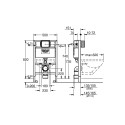 GROHE Rapid SL 82 cm concealed toilet (WC) frame set, 38526000