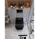 Hanging toilet with bidet function Rimless with seat and cover 800