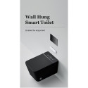 Hanging toilet with bidet function Rimless with seat and cover 800
