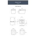 Rippuv WC koos bidetiga function Rimless koos iste ja kaanega 800