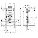 Подводные рамы для унитазов GEBERIT Duofix Omega 12, 111030001