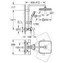 Thermostatic shower system with spout for bathtub GROHE Vitalio Comfort 250, 269842431