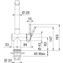Kitchen (sink) faucet with pull-out hose FRANKE Active, 115.0653.384