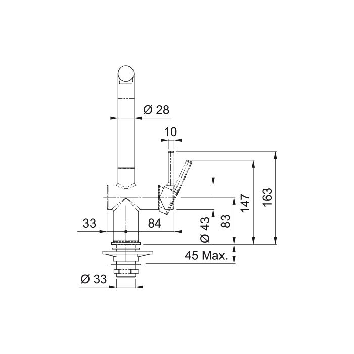 Kitchen (sink) faucet with pull-out hose FRANKE Active, 115.0653.384