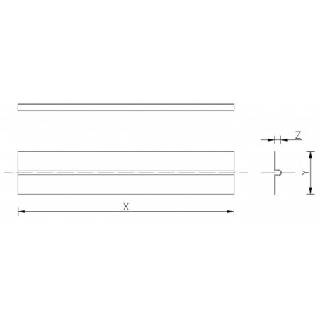Алюминиевая пластина с одним желобом MEPAfloor 20 мм (180-1000) / 0,40 мм