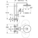 Termostaatiline dušisüsteem GROHE Vitalio Start 250, 26816000