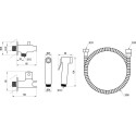 Bidet mixer with hygienic shower RAVAK X070166