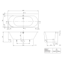 Nurgavann VILLEROY & BOSH Oberon 2.1 Quaryl 180 x 80 cm, UBQ180OBN9CR00VD01