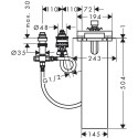 Paigalduskomplekt Basic Set 3 auguga vannisegisti HANSGROHE 13481180