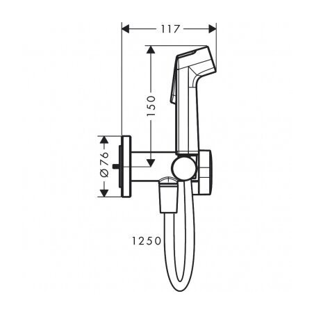 Potinkinis bidetidešeliokits HANSGROHE Round 1jet, 29232340
