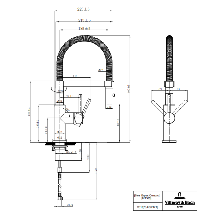 Köögisegisti VILLEROY & BOCH Steel Expert Compact, 92730006