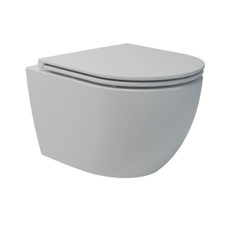 Rippuv WC EU Round W8 Rimless Compact pehmea sulgemise kaanega