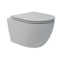 Rippuv WC EU Round W8 Rimless Compact pehmea sulgemise kaanega
