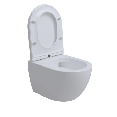 Подвесной унитаз EU Round W8 Rimless Compact с крышкой Soft close