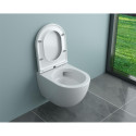 Rippuv WC EU Round W8 Rimless Compact pehmea sulgemise kaanega