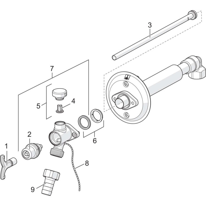 Külmakindel välistoru HANSA 450 mm, 69509101