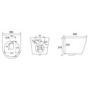 Potinkinis universaalne WC-raami komplekt GROHE (3 in 1) + rippuv WC SAT INFINITIO Compact Rimless must s