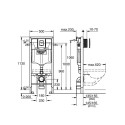 Potinkinis universaalne WC-raami komplekt GROHE (3 in 1) + rippuv WC SAT INFINITIO Compact Rimless must s