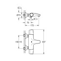 Thermostatic mixer for bath - GROHE Precision Trend shower, 1022162432