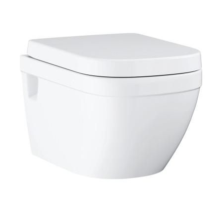 Rippuv WC GROHE Euro Ceramic Rimless koos istega ja pehme sulgemise kaanega, 39703000