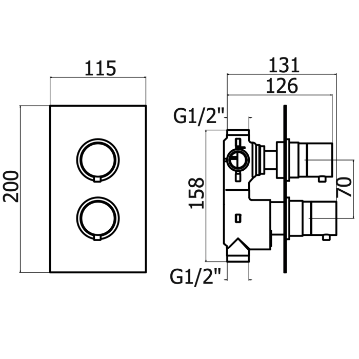 Thermostatic part 2 outputs MARINER TER5020-GM