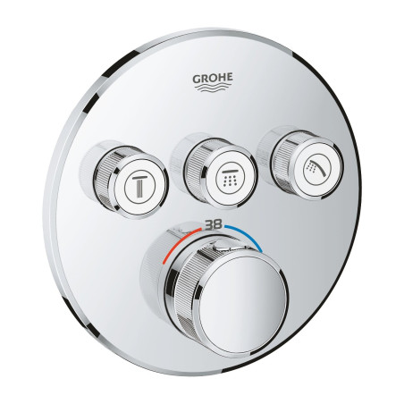 Built-in thermostatic shower mixer GROHE Grohtherm SmartControl 3 outlets, chrome, 29121000