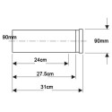 Extension for the Geberit 3"" x 310 mm wall-mounted WC frame drainage pipe
