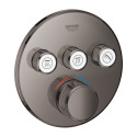 Potinkinis termostaatiline dušisegisti GROHE Grohtherm SmartControl 3 väljundiga, kõva grafiit, 29121A00