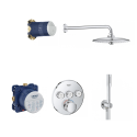 GROHE Atrio Rainshower Cosmopolitan 310 thermostatic shower system, stainless steel
