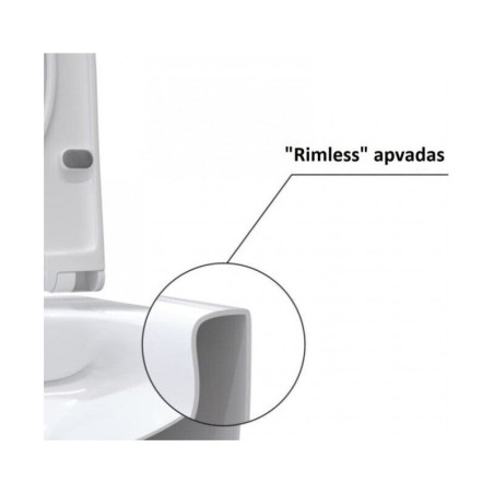 Paigaldatav WC BOCCHI Venezia Rimless pehme sulgemise kaanega