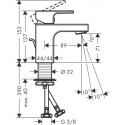 Смеситель для раковины с донным клапаном HANSGROHE Vernis Shape 70, 71560670