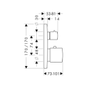 Termostaatiline segisti AXOR Citterio M 2 funktsiooni, 34725000