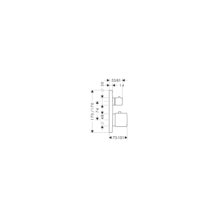 Термостатический смеситель AXOR Citterio M 2 функции, 34725000