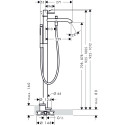 Põrandavannisegisti AXOR Loop, 38442000