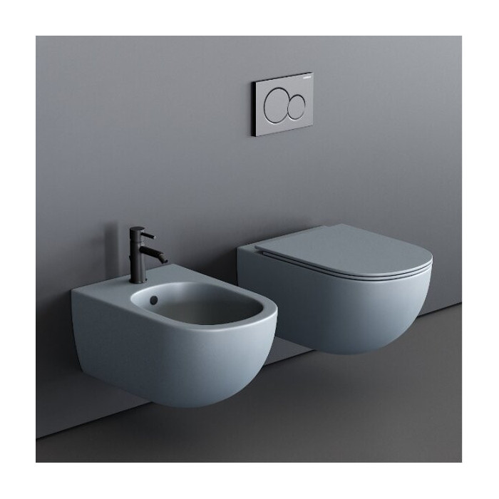 Riputatav WC NIC disain Pin Rimless pehme sulgemise kaanega, 001709
