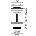 Дно́вый клапан MARINER без перелива, WLS4201-GM