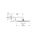 Стационарная душевая насадка с креплением GROHE Rainshower Cosmopolitan 310, 26066DC0